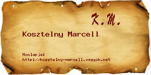 Kosztelny Marcell névjegykártya