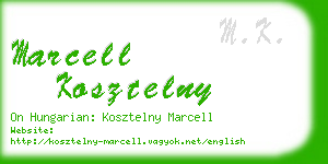 marcell kosztelny business card